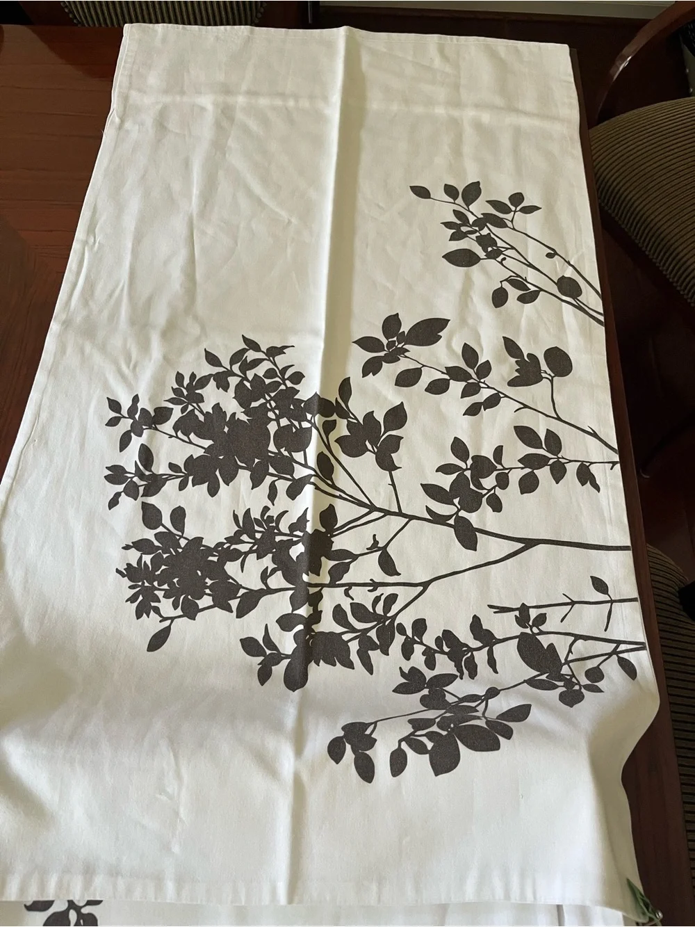 Hillcrest KS Duvet Cover with Brown Botanical Branch Design